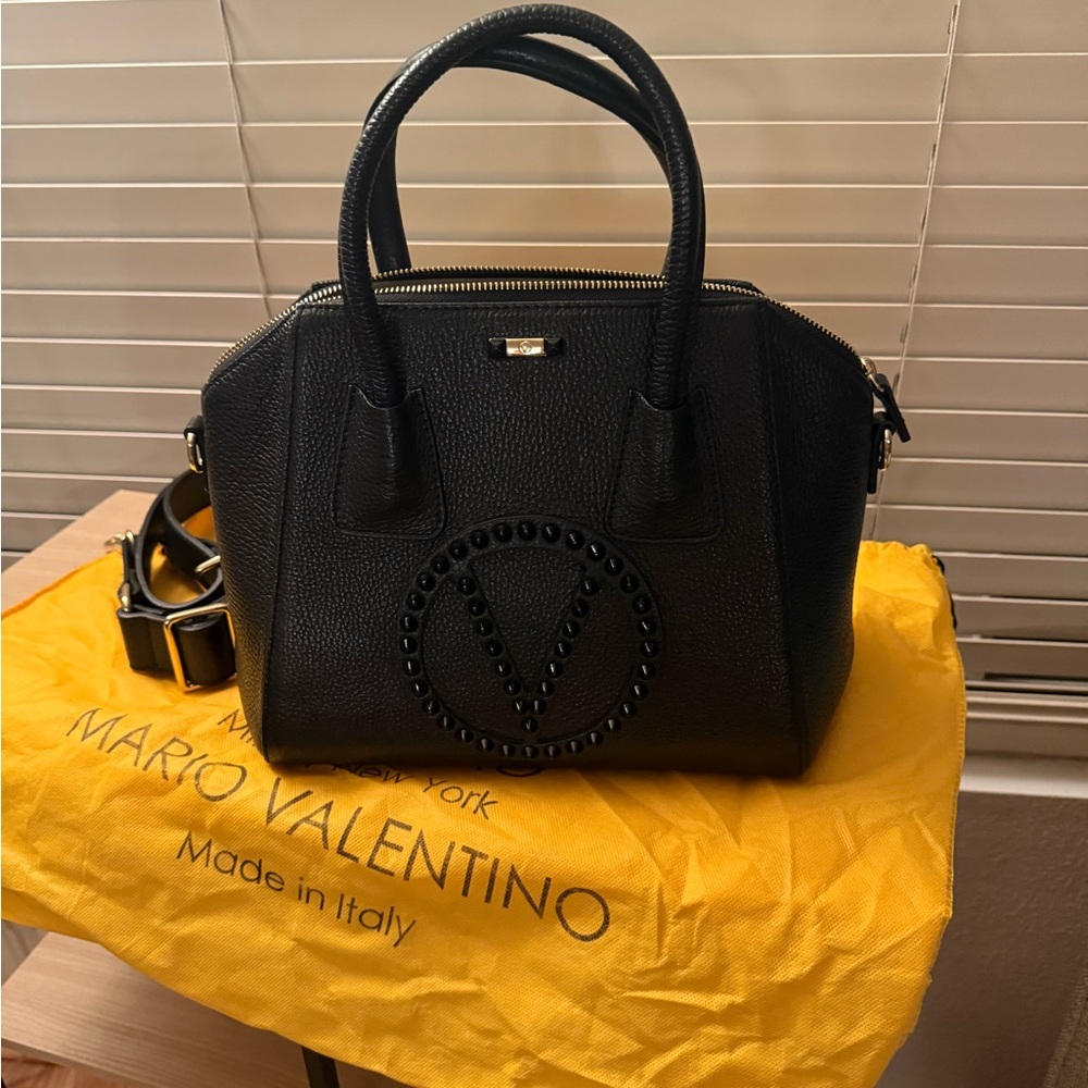 Mario Valentino Black Satchel Bag
